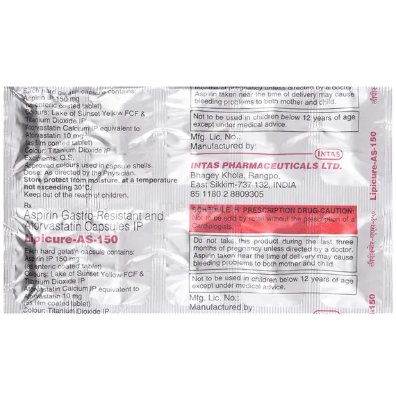 lipicure as 150mg capsule 10's